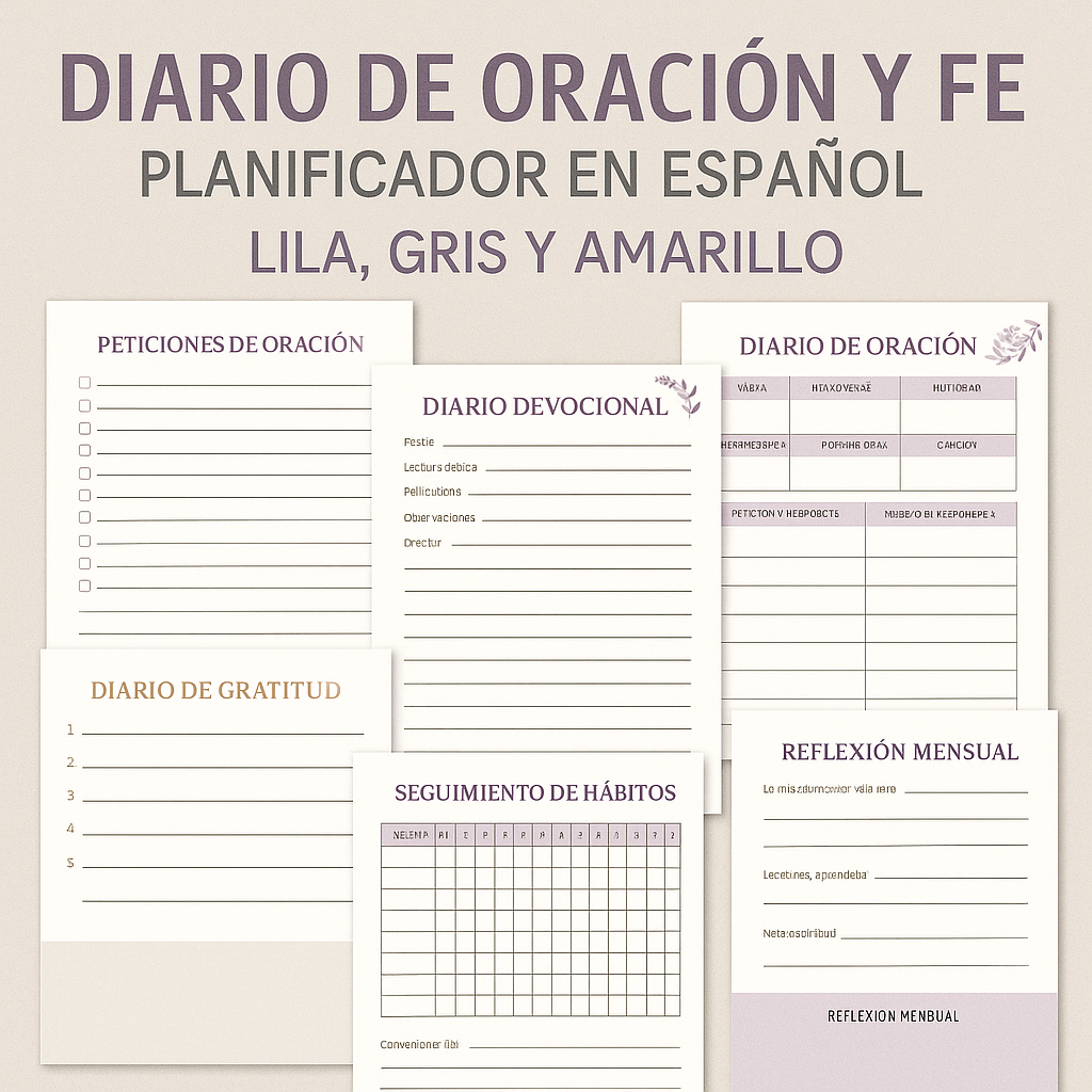 Diario de Oración y Fe – Planificador en Español