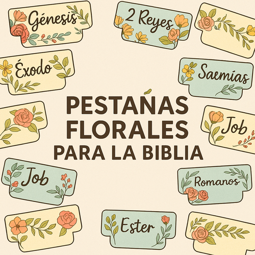 Pestañas Florales para la Biblia