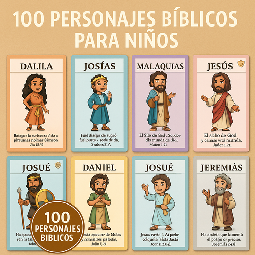 100 Personajes Bíblicos para Niños