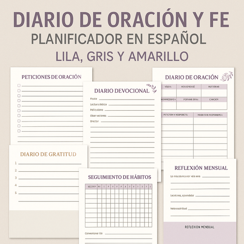 Diario de Oración y Fe – Planificador en Español
