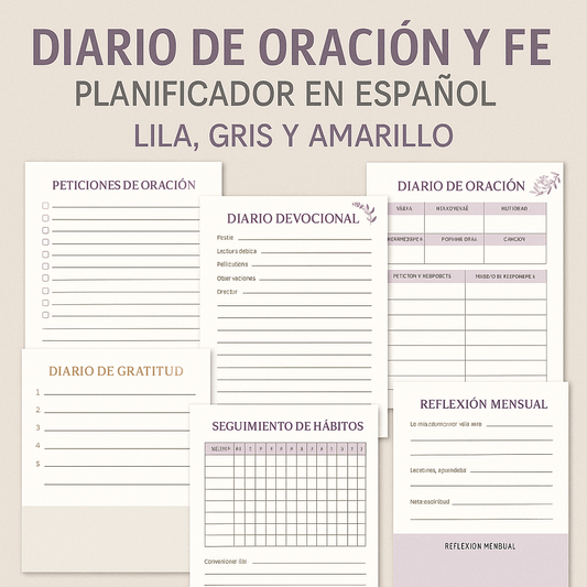 Diario de Oración y Fe – Planificador en Español